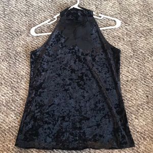 BCX black velvet top